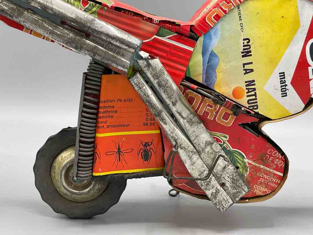 Large African Recycled Metal Can Toy Motorcycle - Burkina Faso