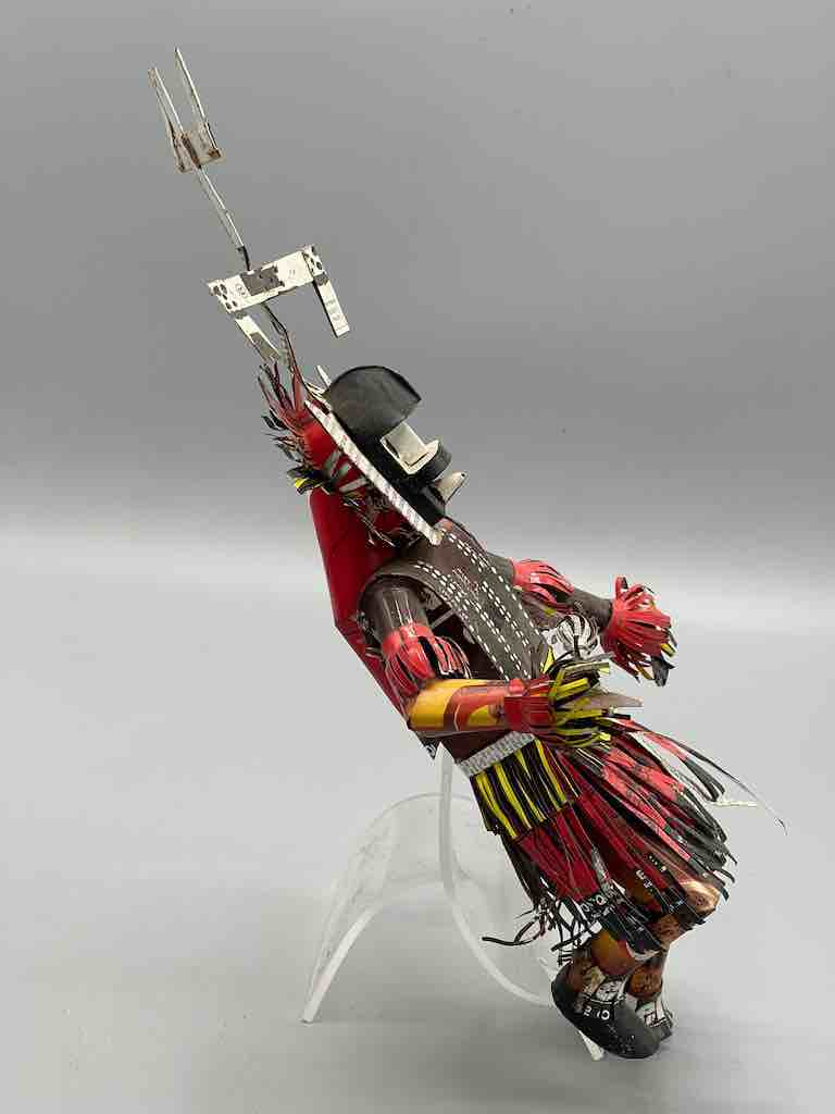 African Recycled Labeled Metal Can Contemporary Art Sculpture
