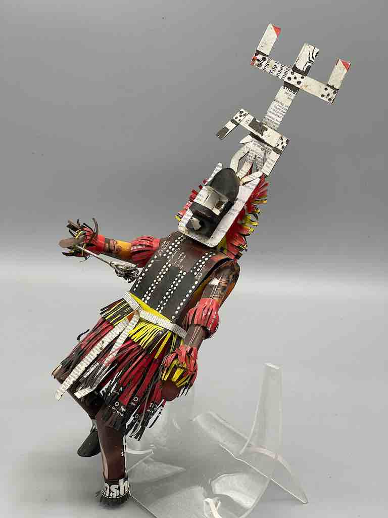 African Recycled Labeled Metal Can Contemporary Art Sculpture