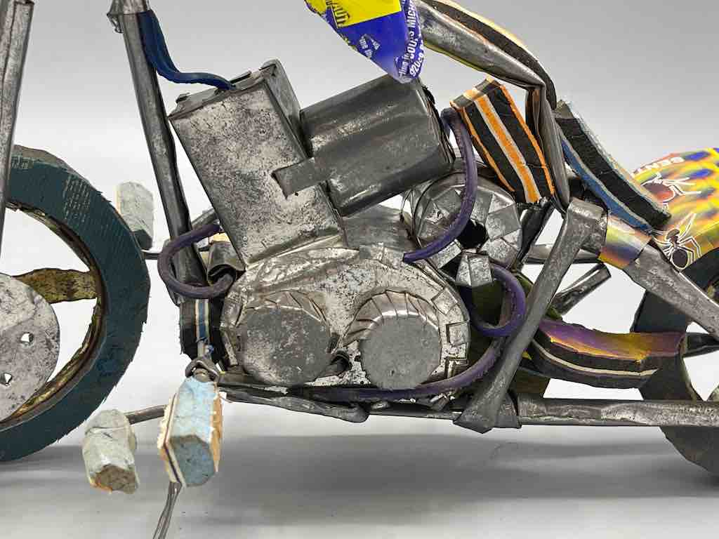 African Recycled Metal Can Toy Harley Motorcycle - Benin
