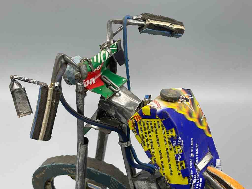 African Recycled Metal Can Toy Harley Motorcycle - Benin