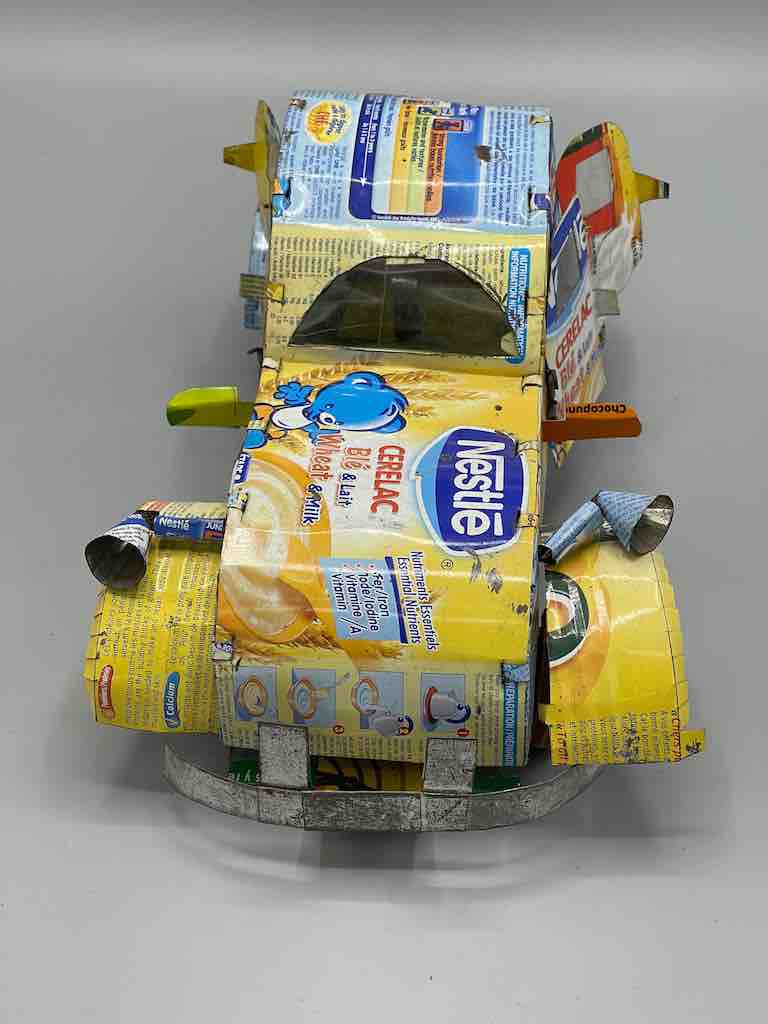 African Recycled Labeled Metal Can Toy Car - Burkina Faso