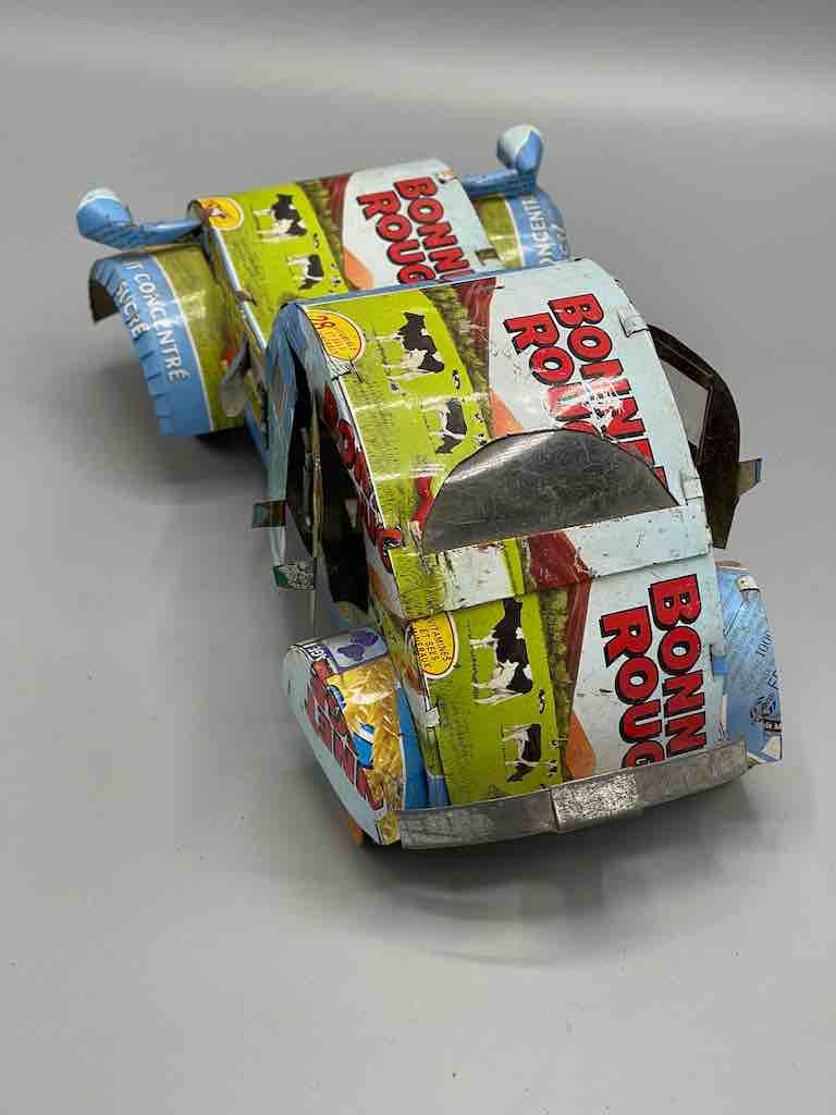 African Recycled Labeled Metal Can Toy Car - Burkina Faso