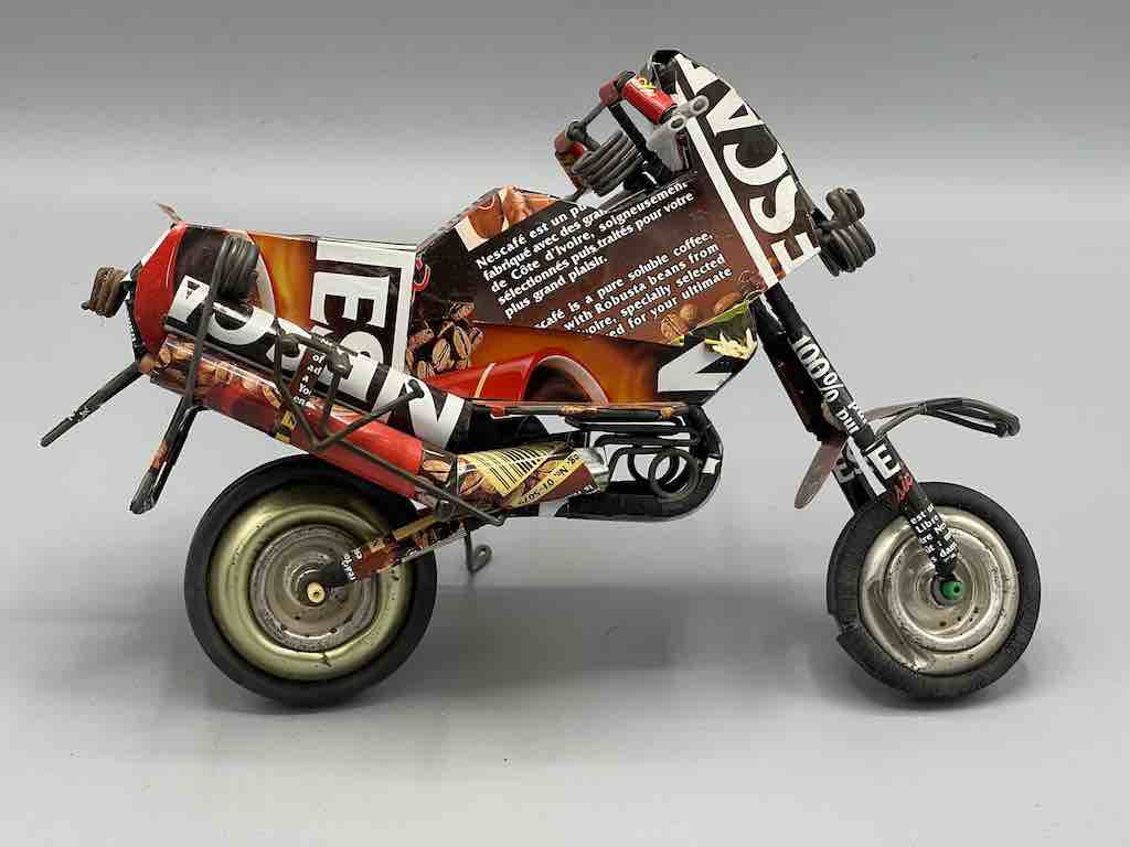 African Recycled Metal Can Toy Motorcycle - Burkina Faso