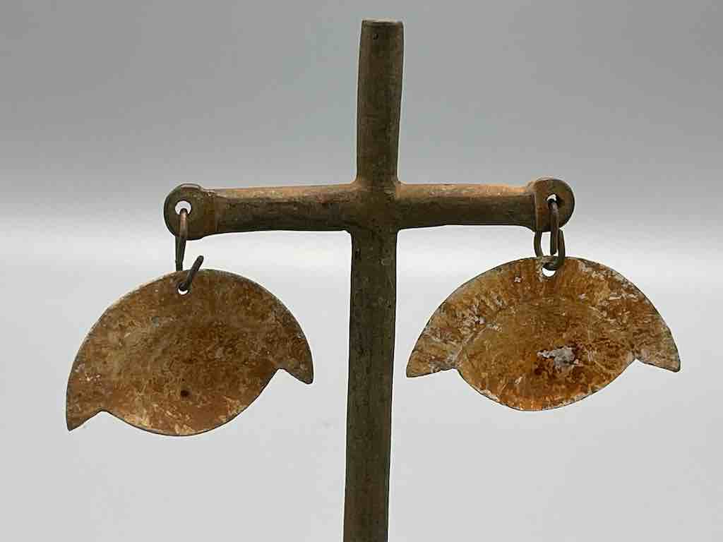 Brass Christian Cross "Asen" Figure on Base - Benin