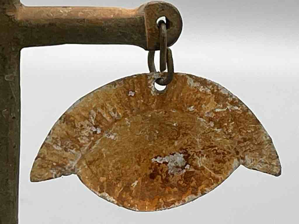 Brass Christian Cross "Asen" Figure on Base - Benin
