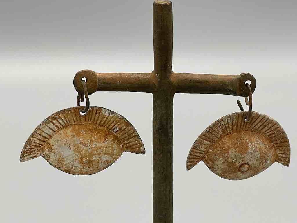 Brass Christian Cross "Asen" Figure on Base - Benin