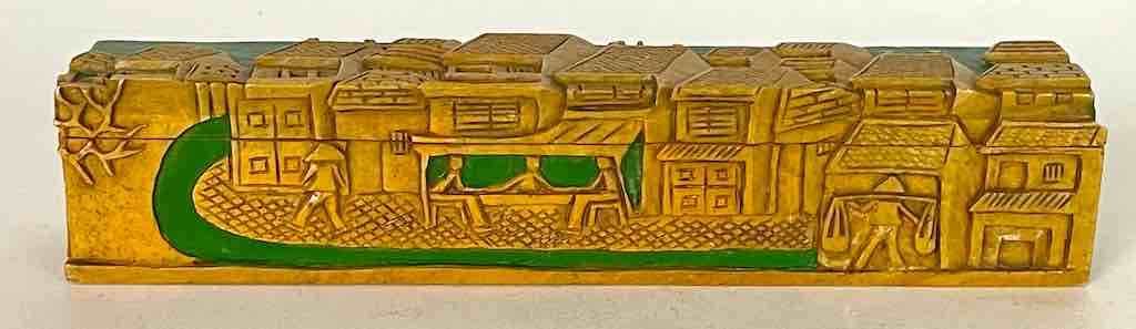 Vietnamese Street Design - Long Soapstone Trinket Decor Pencil Box