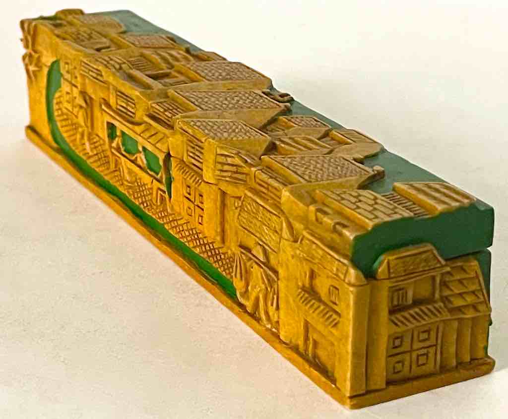 Vietnamese Street Design - Long Soapstone Trinket Decor Pencil Box