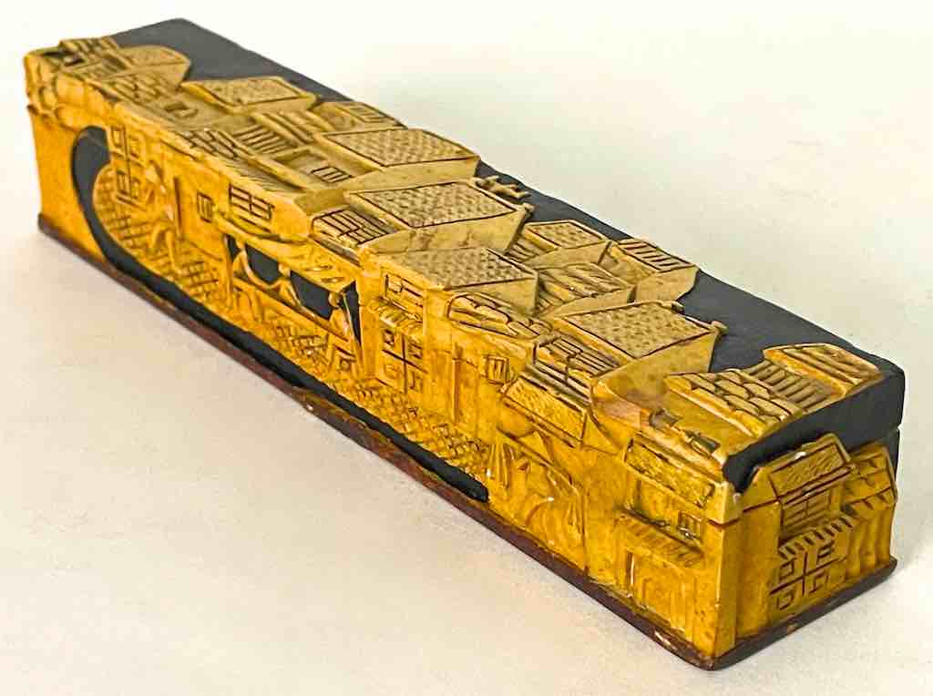 Vietnamese Street Design - Long Soapstone Trinket Decor Pencil Box