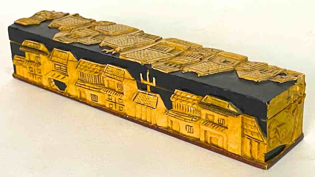 Vietnamese Street Design - Long Soapstone Trinket Decor Pencil Box