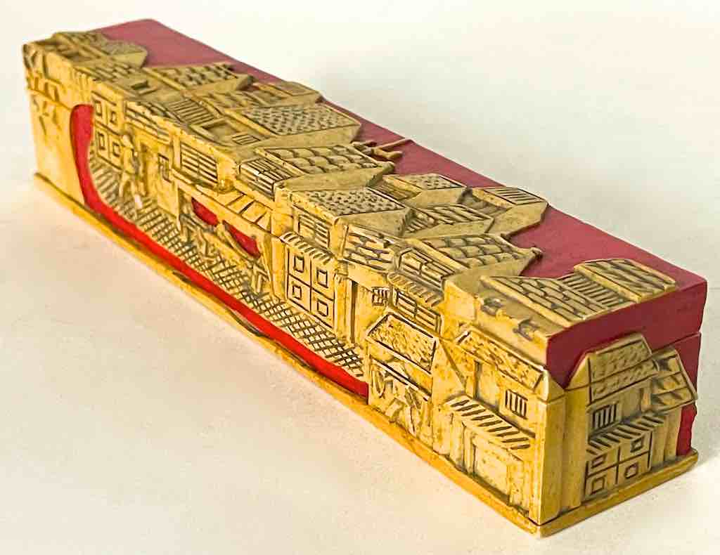 Vietnamese Street Design - Long Soapstone Trinket Decor Pencil Box