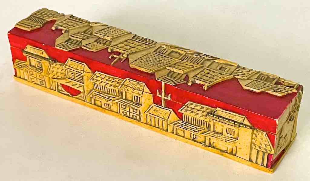 Vietnamese Street Design - Long Soapstone Trinket Decor Pencil Box