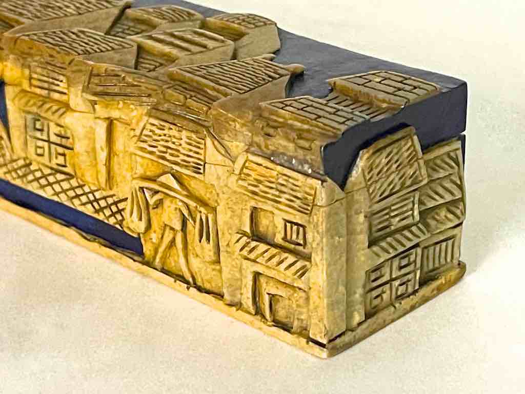 Vietnamese Street Design - Long Soapstone Trinket Decor Pencil Box