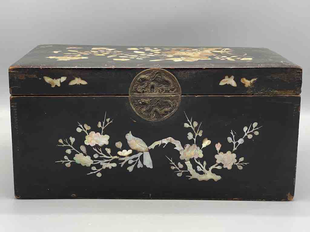 Vintage Vietnamese Mother of Pearl Inlaid Jewelry Box