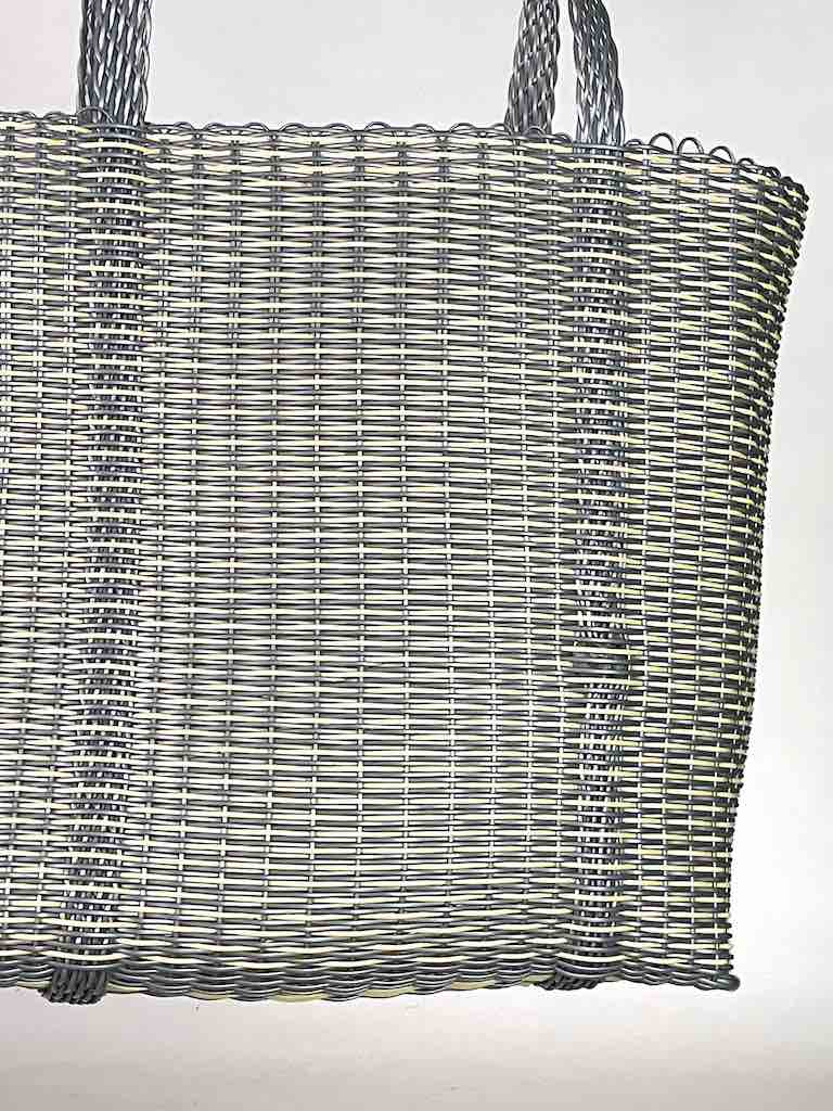 Large Deep Woven Recyclyed Plastic High Capacity Handbag - El Salvador