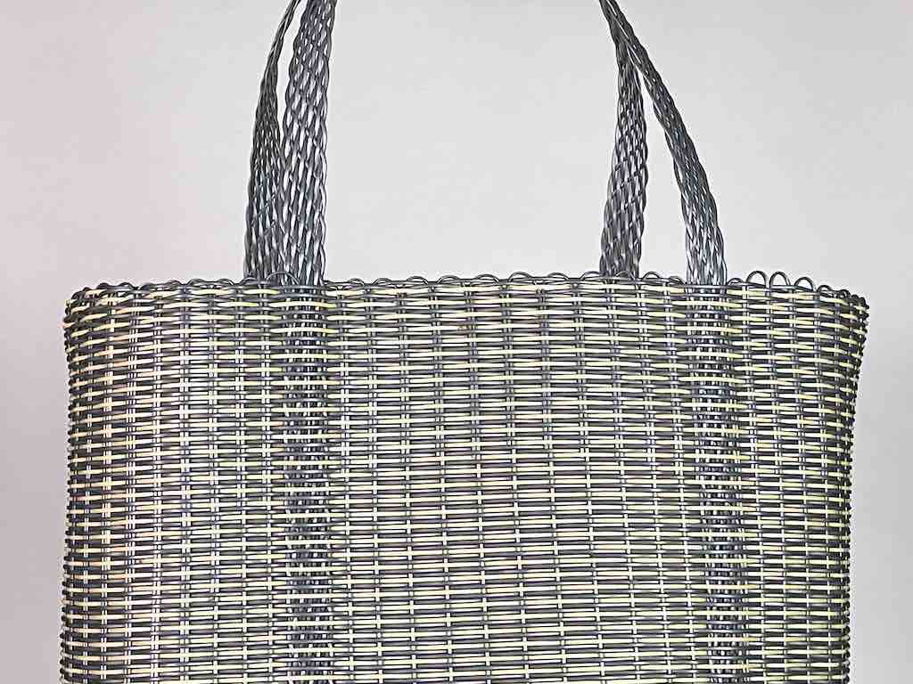 Large Deep Woven Recyclyed Plastic High Capacity Handbag - El Salvador