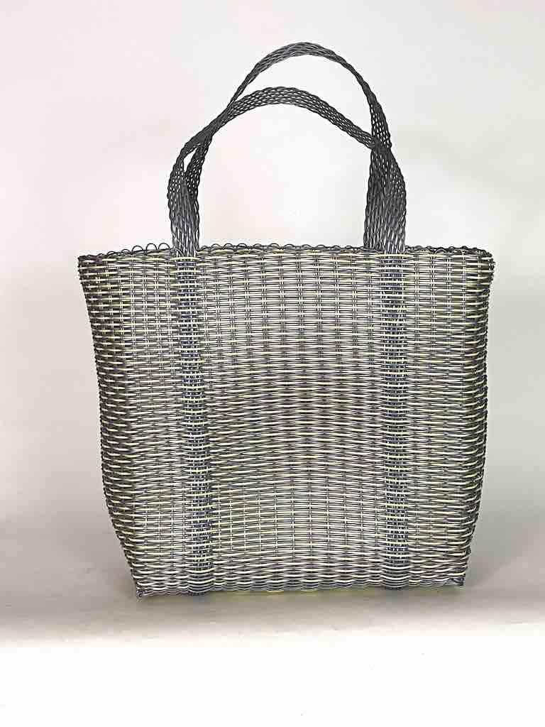 Large Deep Woven Recyclyed Plastic High Capacity Handbag - El Salvador