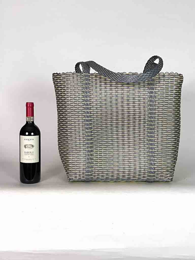 Large Deep Woven Recyclyed Plastic High Capacity Handbag - El Salvador