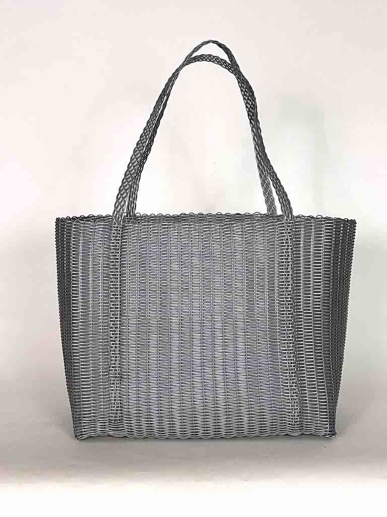Large Deep Woven Recyclyed Plastic High Capacity Handbag - El Salvador