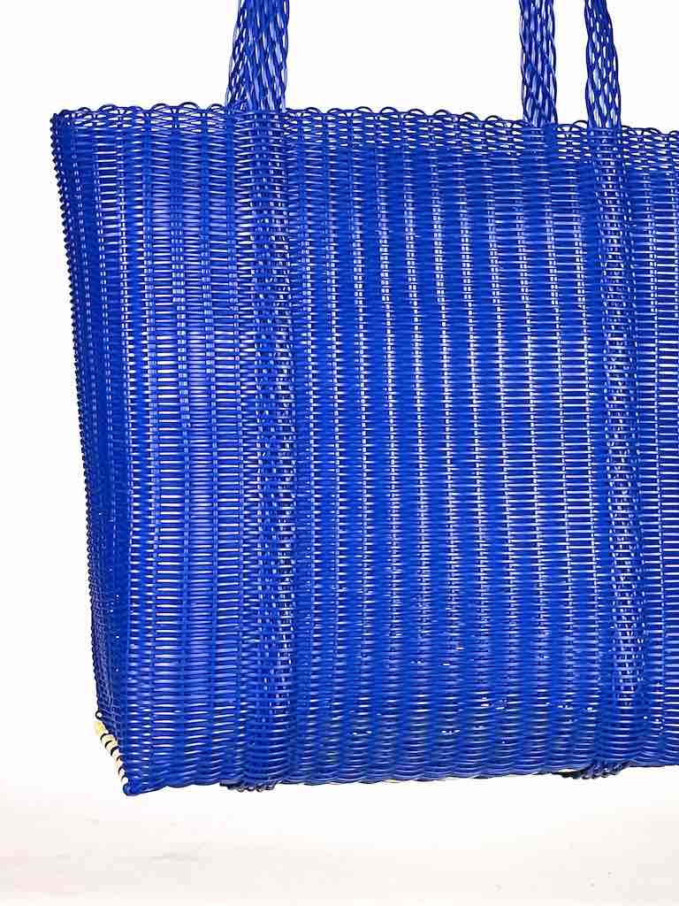 Large Deep Woven Recyclyed Plastic High Capacity Handbag - El Salvador