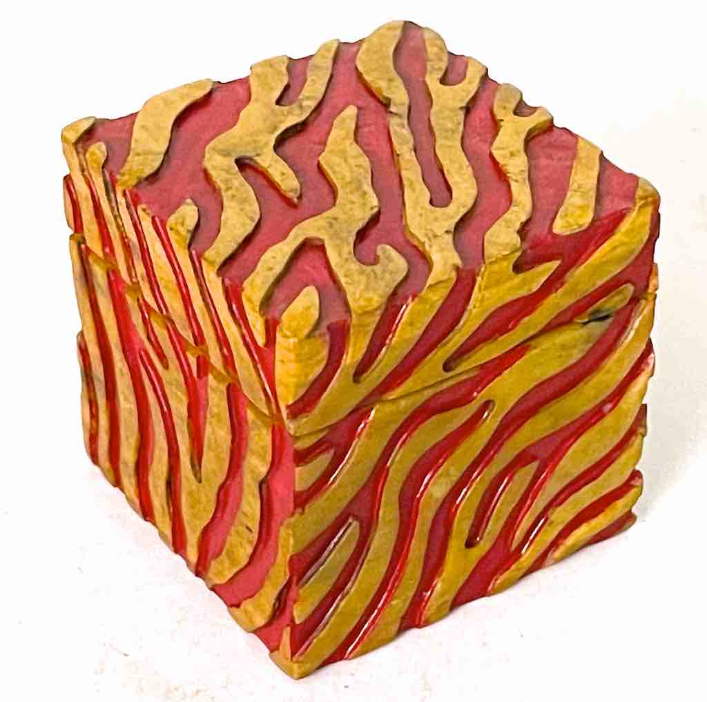 Zebra Motif Soapstone Trinket Decor Box