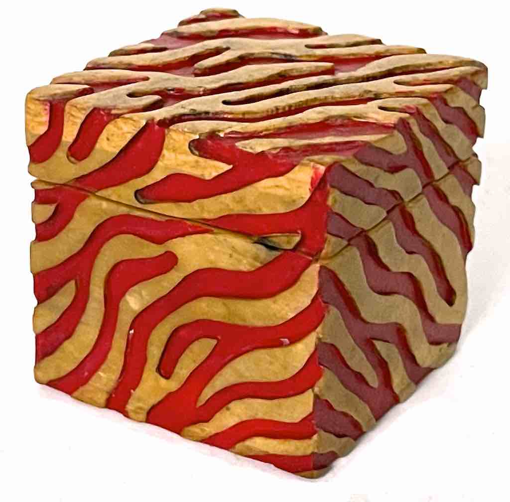 Zebra Motif Soapstone Trinket Decor Box