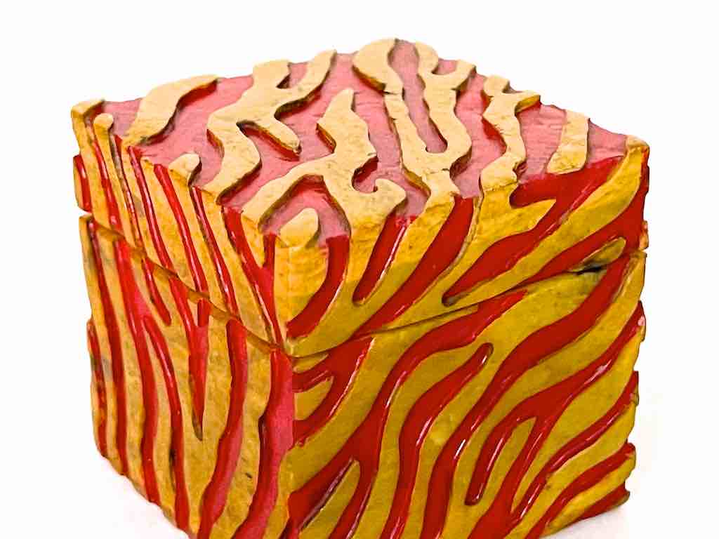 Zebra Motif Soapstone Trinket Decor Box