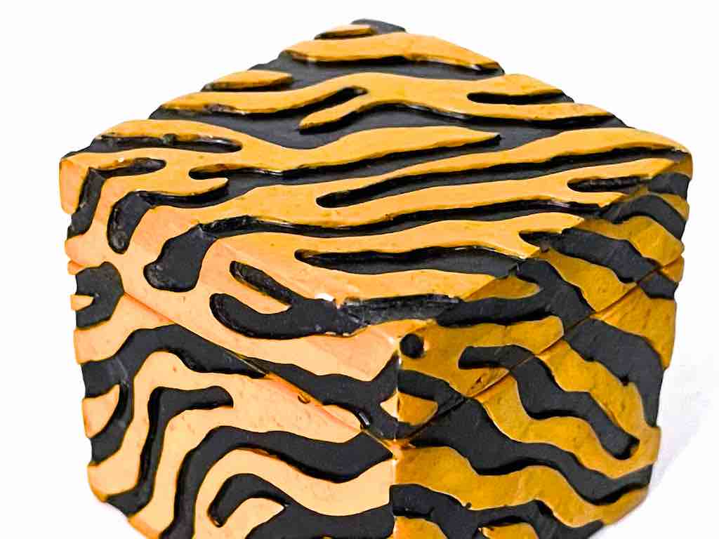 Zebra Motif Soapstone Trinket Decor Box