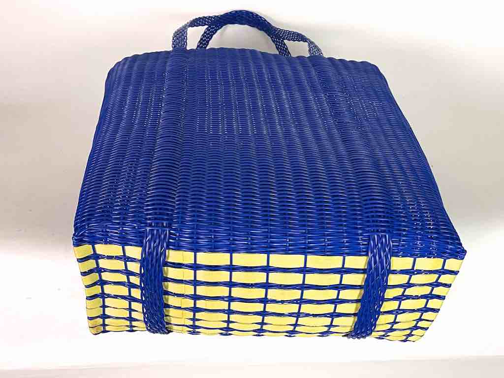 Large Deep Woven Recyclyed Plastic High Capacity Handbag - El Salvador