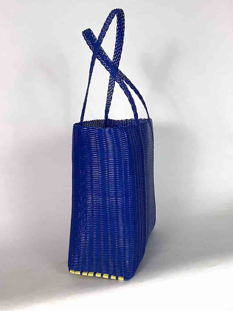Large Deep Woven Recyclyed Plastic High Capacity Handbag - El Salvador