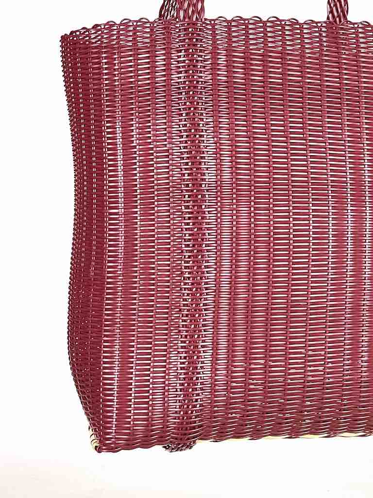 Large Deep Woven Recyclyed Plastic High Capacity Handbag - El Salvador