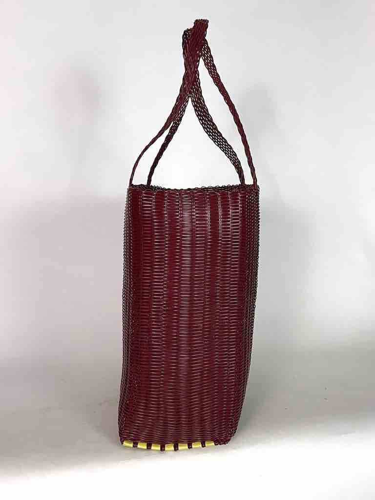 Large Deep Woven Recyclyed Plastic High Capacity Handbag - El Salvador