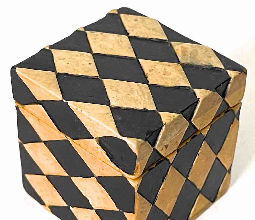 Harlequin Design Small Cube Soapstone Trinket Decor Box