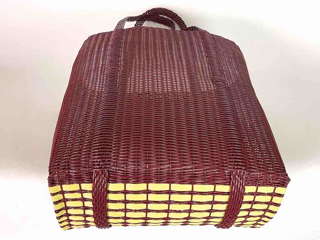 Large Deep Woven Recyclyed Plastic High Capacity Handbag - El Salvador