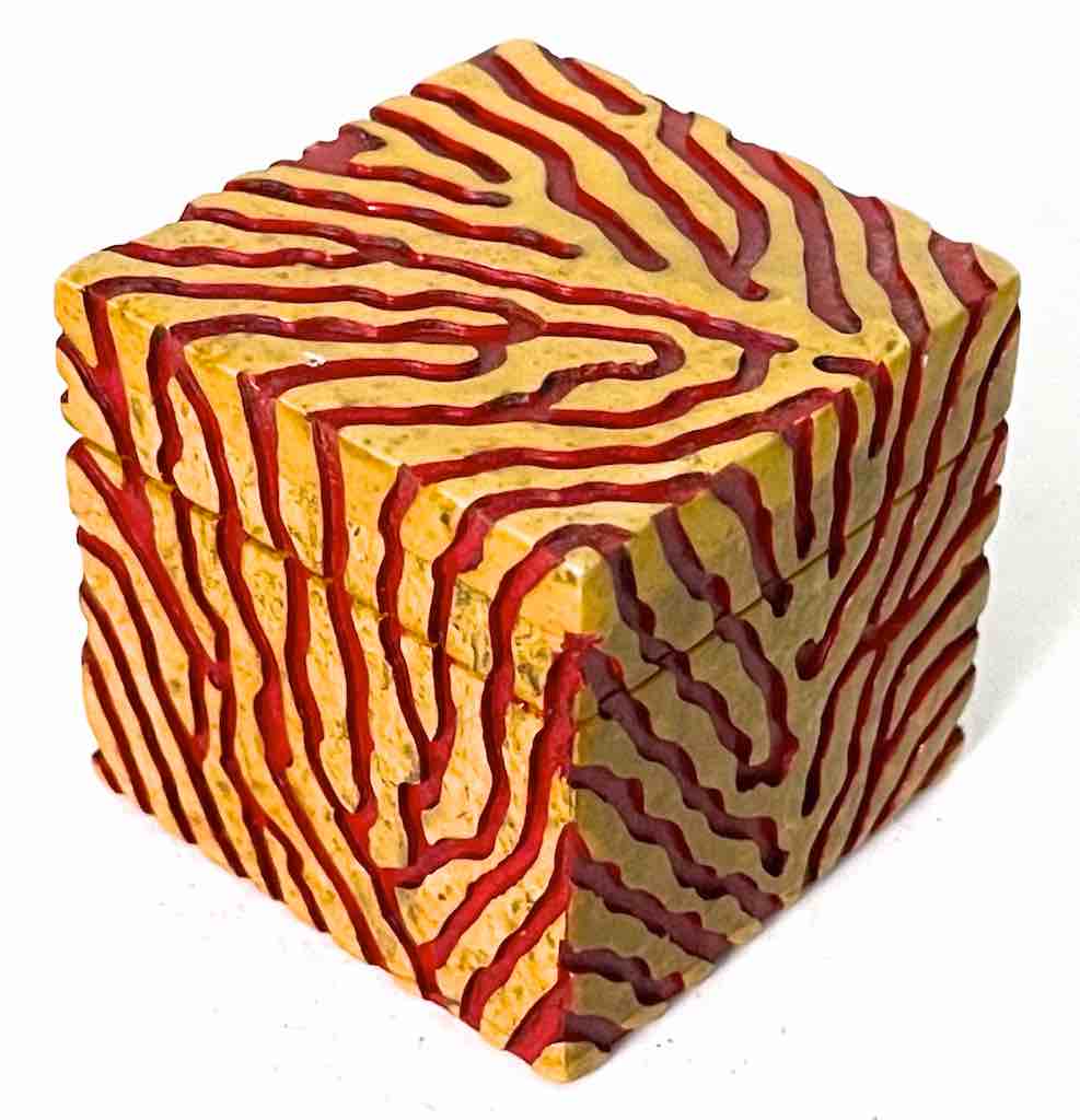 Zebra Motif Soapstone Trinket Decor Box