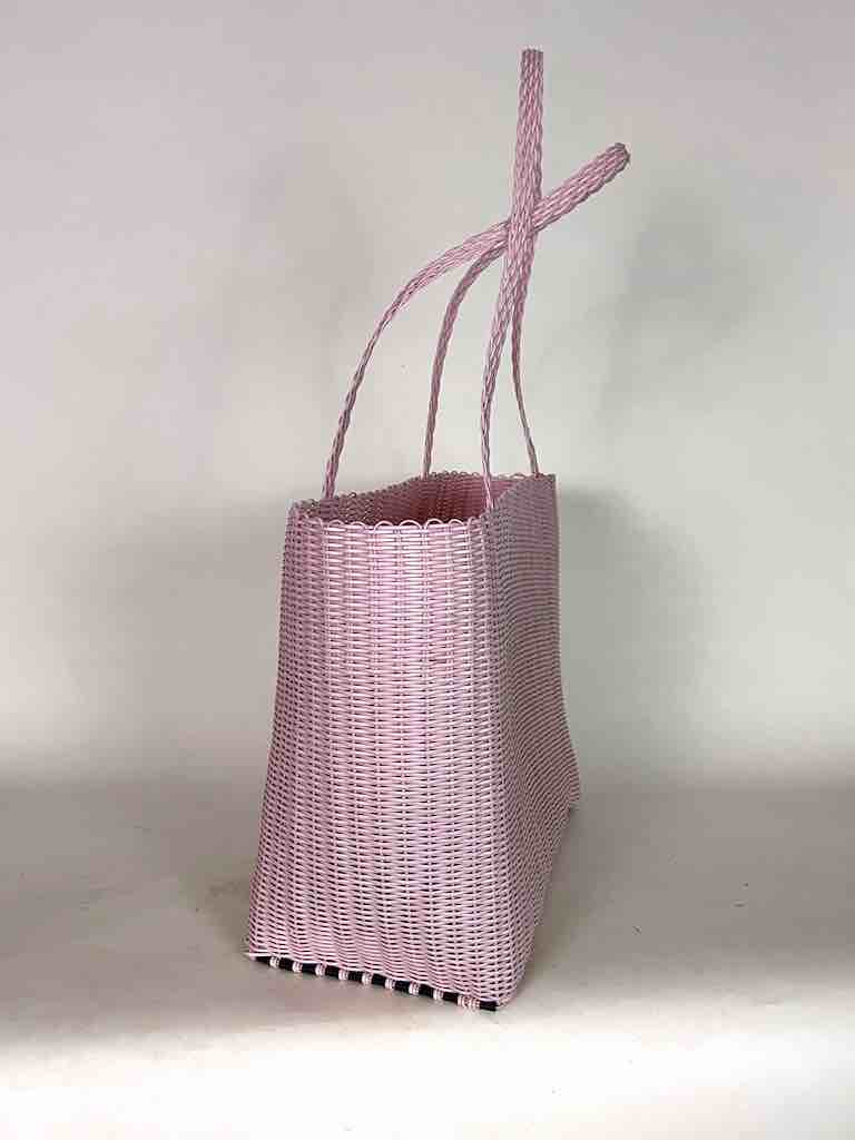 Large Deep Woven Recyclyed Plastic High Capacity Handbag - El Salvador