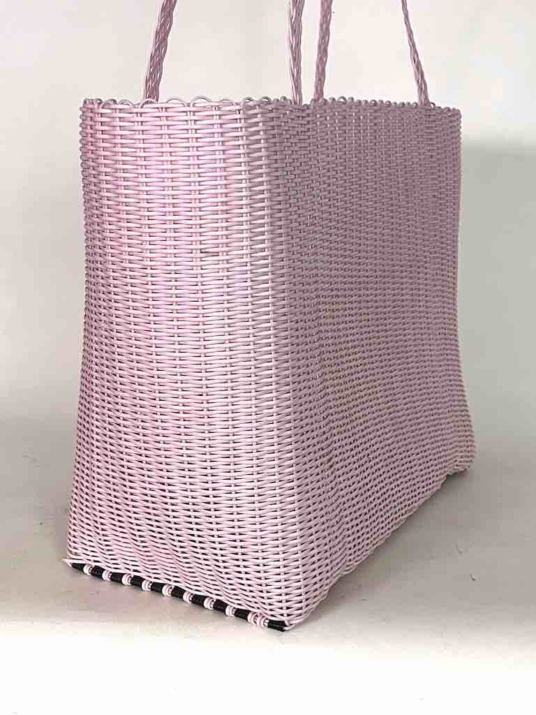 Large Deep Woven Recyclyed Plastic High Capacity Handbag - El Salvador