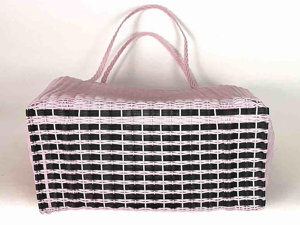 Large Deep Woven Recyclyed Plastic High Capacity Handbag - El Salvador
