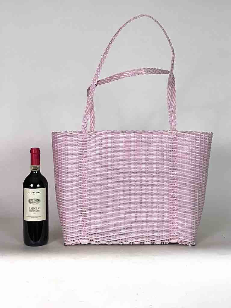 Large Deep Woven Recyclyed Plastic High Capacity Handbag - El Salvador