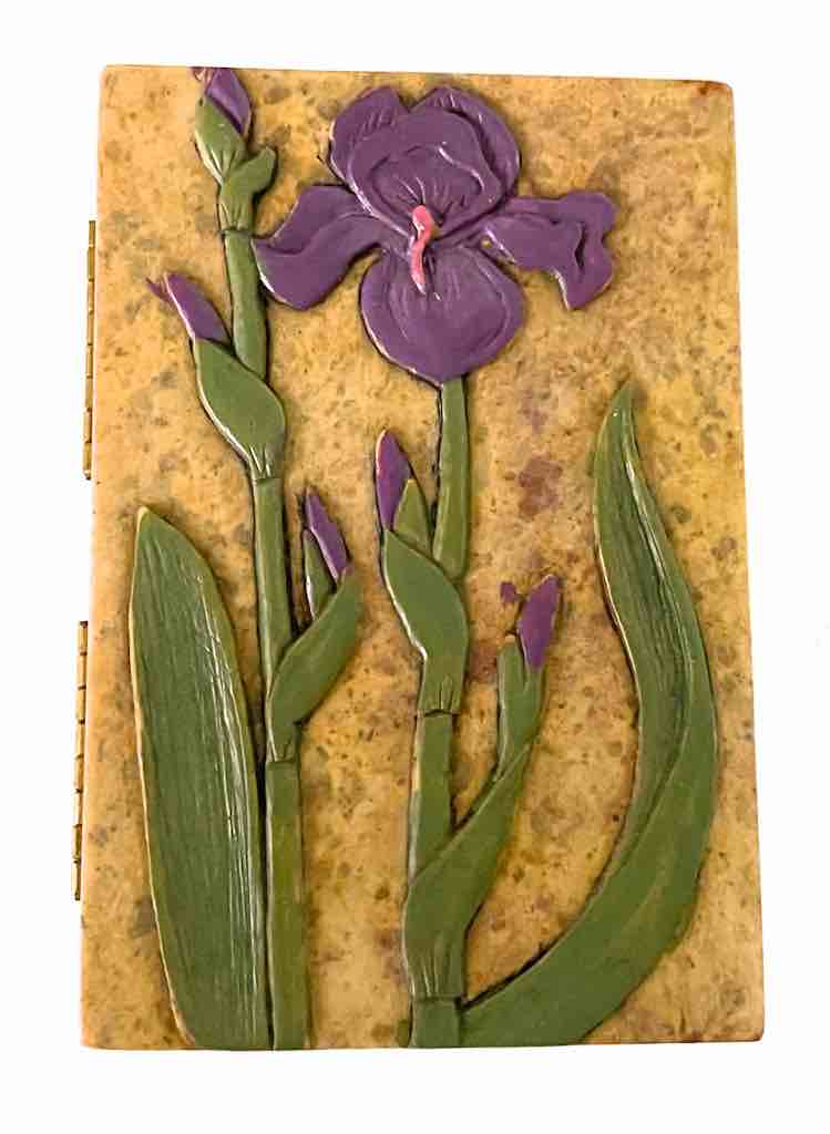 Orchid Design Small Rectangle Soapstone Trinket Decor Box