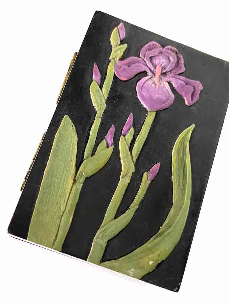 Orchid Design Small Rectangle Soapstone Trinket Decor Box