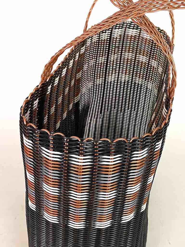 Large Deep Woven Recyclyed Plastic High Capacity Handbag - El Salvador