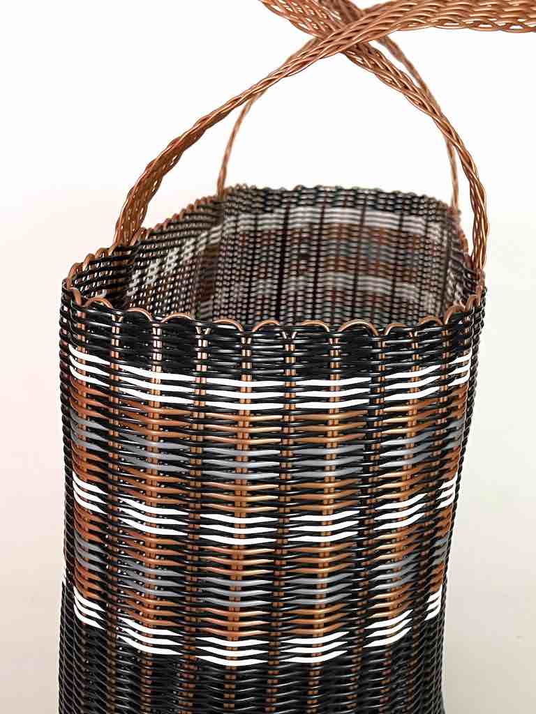 Large Deep Woven Recyclyed Plastic High Capacity Handbag - El Salvador
