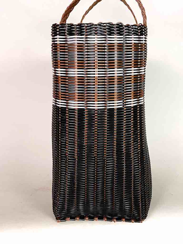Large Deep Woven Recyclyed Plastic High Capacity Handbag - El Salvador