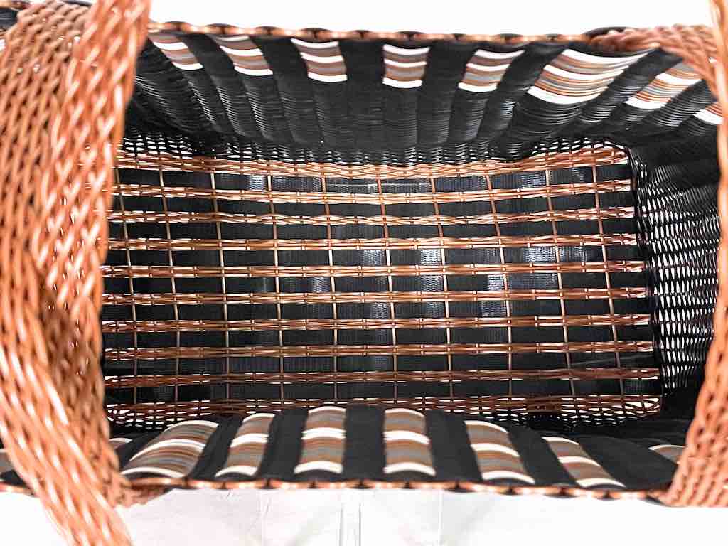 Large Deep Woven Recyclyed Plastic High Capacity Handbag - El Salvador