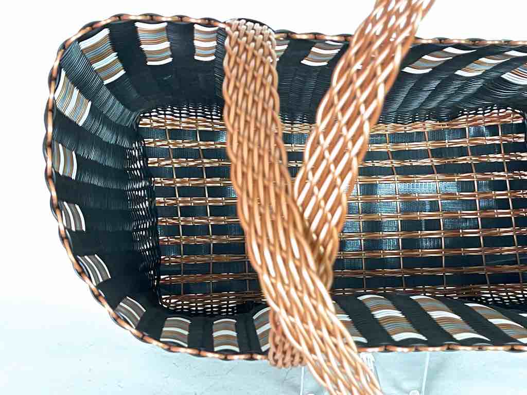 Large Deep Woven Recyclyed Plastic High Capacity Handbag - El Salvador