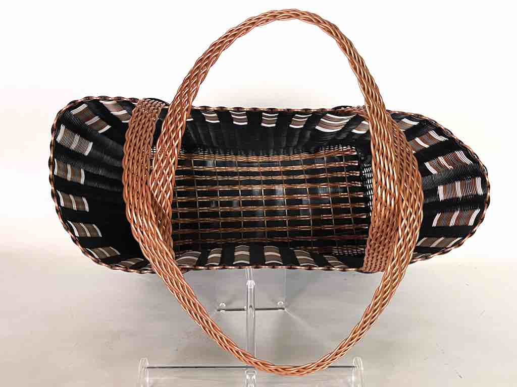 Large Deep Woven Recyclyed Plastic High Capacity Handbag - El Salvador