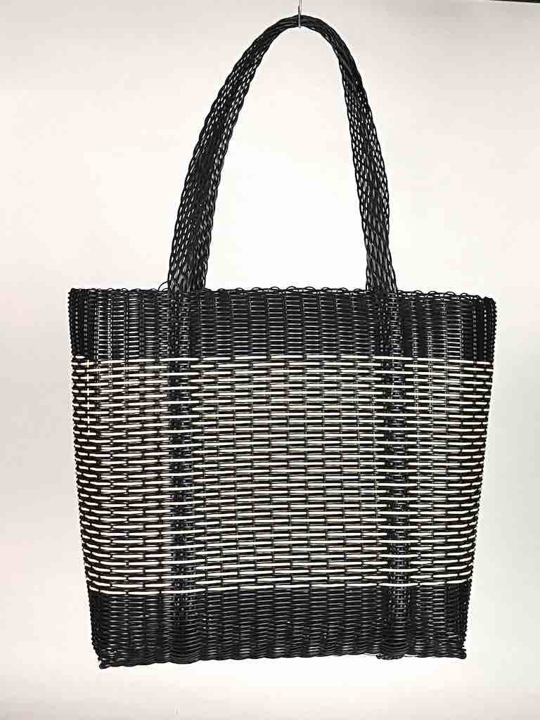 Large Deep Woven Recyclyed Plastic High Capacity Handbag - El Salvador
