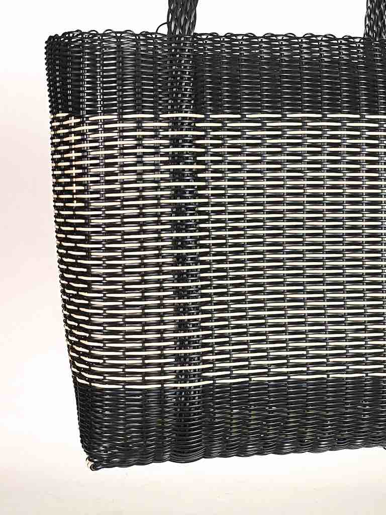 Large Deep Woven Recyclyed Plastic High Capacity Handbag - El Salvador